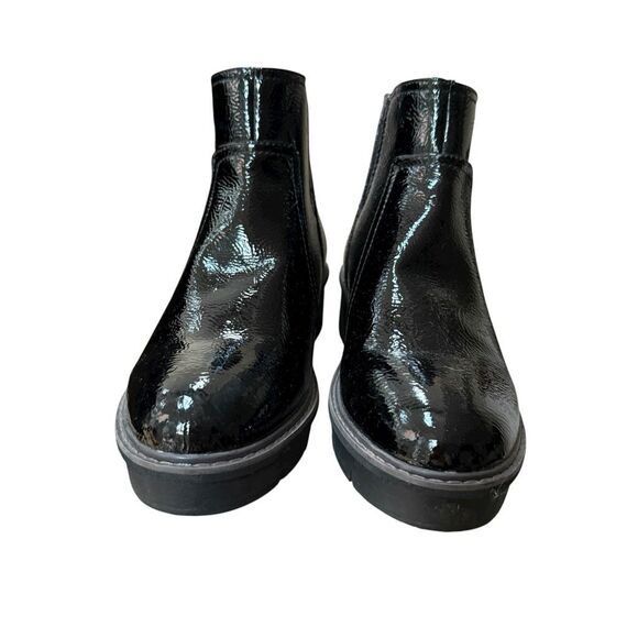 Clarks Collection Airabell Zip Wedge Ankle Boots Patent black 9.5 - Picture 2 of 8